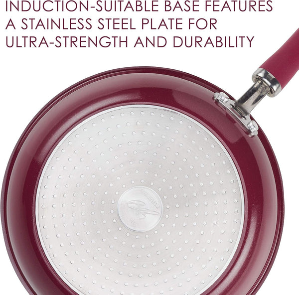 Create Delicious Nonstick Cookware Pots and Pans Set, 13 Piece, Burgundy Shimmer3
