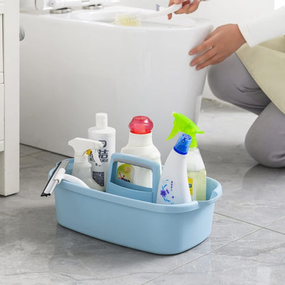 Large Cleaning Supplies Caddy Portable Shower Caddy Basket Blue4