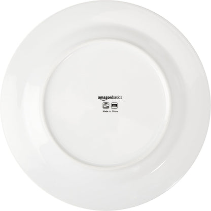 16-Piece Cafe Stripe Dinnerware Set, Microwave and Dishwasher Safe, Plates, Bowls, Mugs, Service for 4, Black5