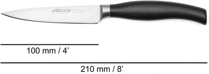 Clara 3-Piece Kitchen Knife Set - 8-Inch Chef Knife, 8-Inch Bread Knife and 4-Inch Paring Knife - Forged Nitrum Stainless Steel, Silk Edge - Ergonomic Handles - Made in Spain8