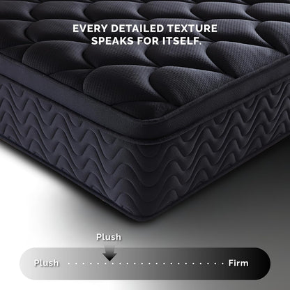 Premium 12 Inch King Mattress - Black Diamond Quilted, Individual Pocket Spring & Memory Foam Top, Cooling & Pressure Relief, Bed in a Box7