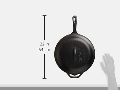Cast Iron Covered Deep Skillet - Pre-Seasoned Deep Cast Iron Skillet with Lid - Heavy-Duty Family Size Frying Pan for Braising, Sautéing, Grilling & Everyday Cooking - 5 Quart3