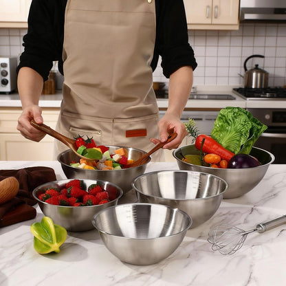 8 Pack Stainless Steel Mixing Bowls 1.3, 1.7, 2.6, and 3.2 Qt4