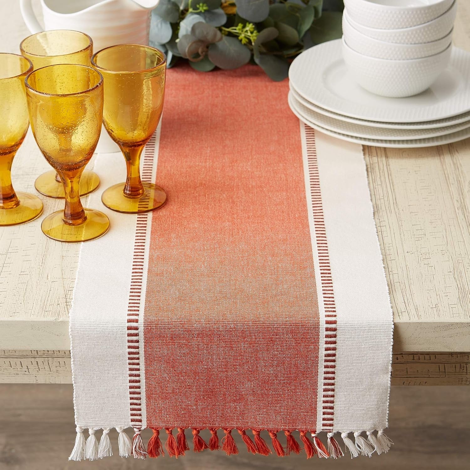 dobby-stripe-table-runner-13x72-burnt-orange-cream-background