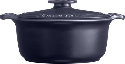 Emile Henry Made in France SUBLIME Ceramic 6 Qt. round Dutch Oven, Indigo4