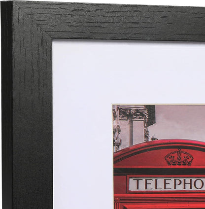8X10 Picture Frame Set of 6,Wall or Tabletop Display,Black Woodgrain8