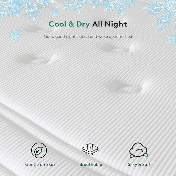 Queen Mattress 14 Inch with Gel Memory Foam and Pocketed Coils4
