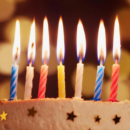 48 Count Birthday Candles Multicolored Spiral, Birthday Candles for Cake6