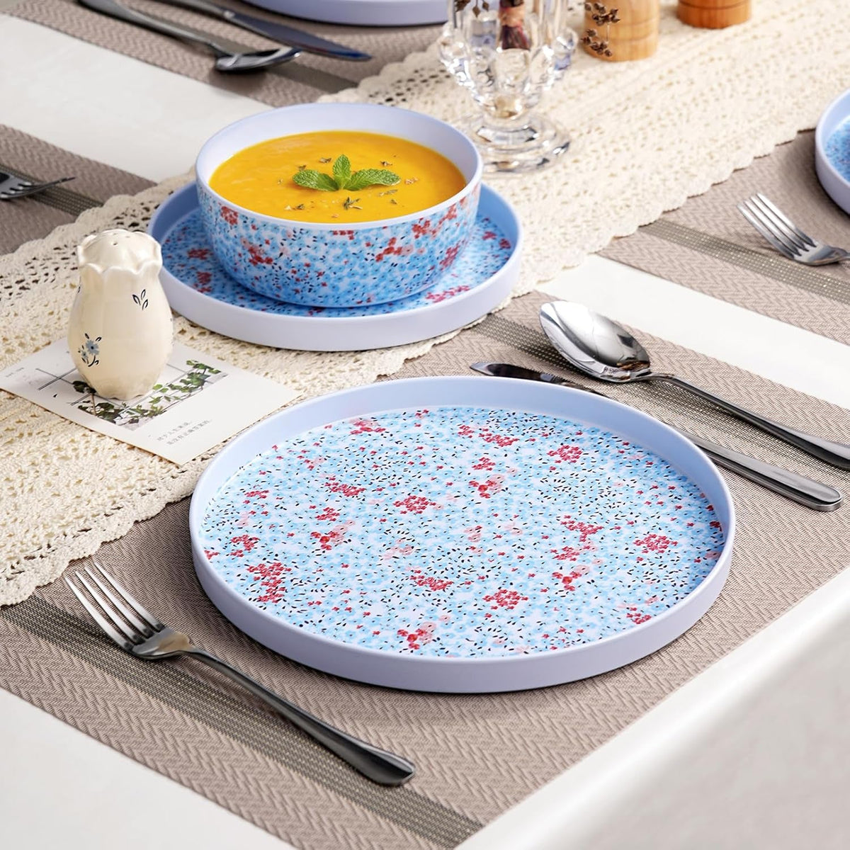 12-pcs-melamine-dinnerware-set-for-4-floral-plates-and-bowls-set