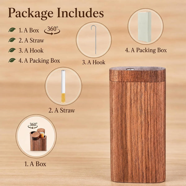 Modern Minimalist Small Wooden Storage Box with Lid – Natural Oak Desktop2