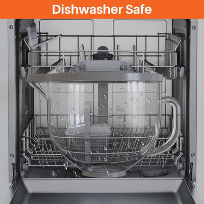 Glass Bowl Compatible with Kitchenaid 4.5 & 5-Quart Tilt-Head Stand Mixers5