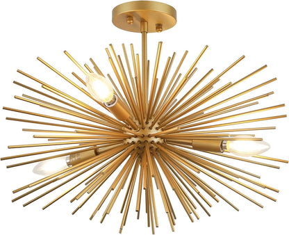 20In 4-Light Gold Sputnik Chandelier Ceiling Light Fixture1