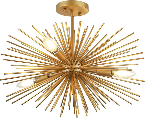 20In 4-Light Gold Sputnik Chandelier Ceiling Light Fixture1