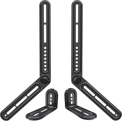Soundbar Mount Bracket Fits Most of Soundbars up to 15 Lbs | Sound Bar Mount for Mounting above or under TV, with Detachable Long Extension Plates, MD54201