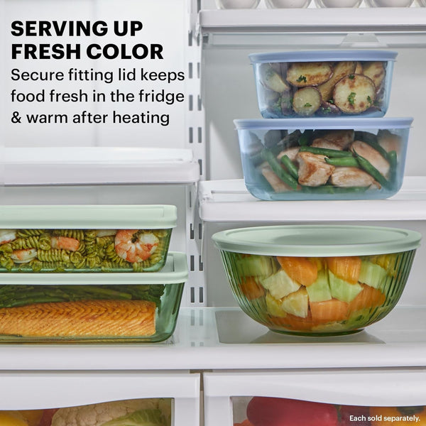 Colors Tinted (3-Pack, Full Set) Sculpted Tinted Glass Mixing Bowls4