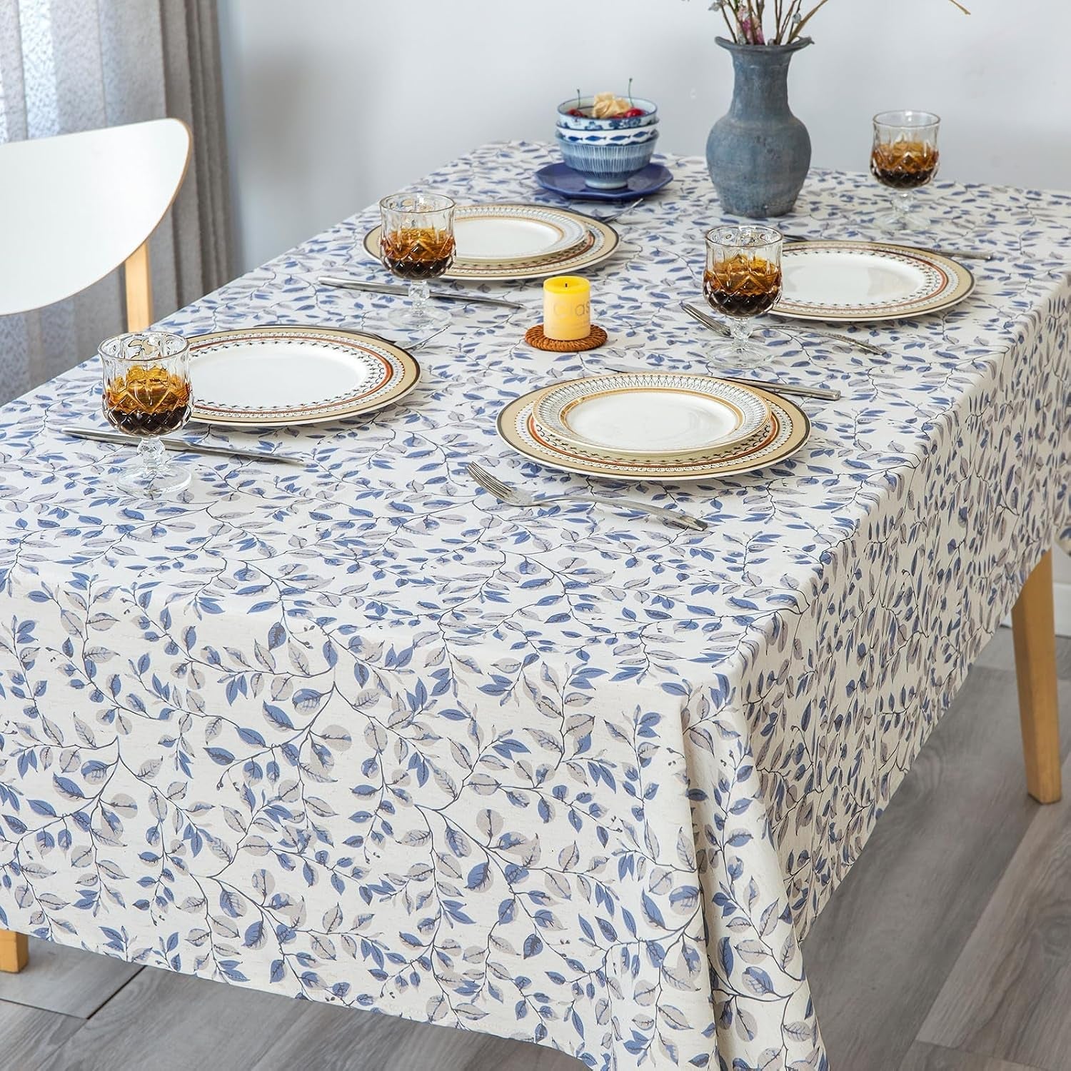 rustic-tablecloth-classic-plant-leaf-printed-linen-fabric-table-cover-farmhouse-decoration-52x70-inches-rectangle-oblong-blue-for-kitchen-dining