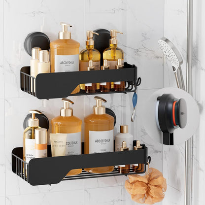 Shower Caddy Visual Safety Suction Cup, Shower Shelves Black1