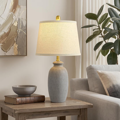 22.75" Ceramic Table Lamps Set of 2, Nightstand Lamps, Bedside Lamps6