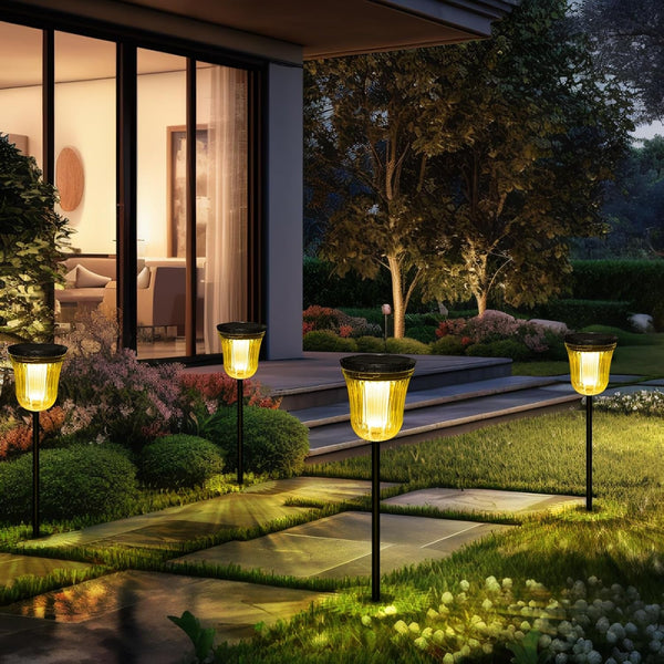 Solar Pathway Lights Outdoor - 2 Pack Outdoor Solar Lights for Yard1