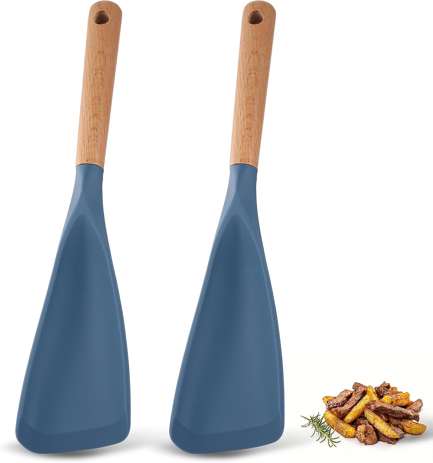 cooking-spoon-for-nonstick-cookwares-multifunction-spatula-spoon-great-for-both-cooking-and-serving-wood-handle-spoon-for-stirring-mixing-serving-2-blue