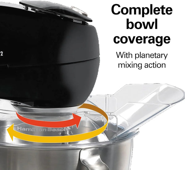 All-Metal 12-Speed Electric Stand Mixer, Tilt-Head, 4.5 Quarts, Pouring Shield, Licorice (63227)6