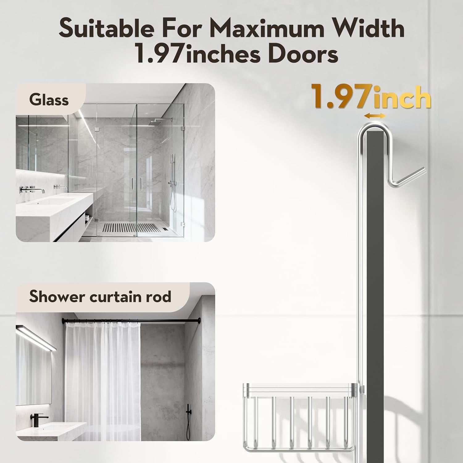 over-the-door-shower-caddy-hanging-with-double-soap-holder-never-rust-aluminum-shower-shelf-with-4-hooks-hanging-bathroom-organizer-no-drilling-shelves-for-bathroom-storage-silver