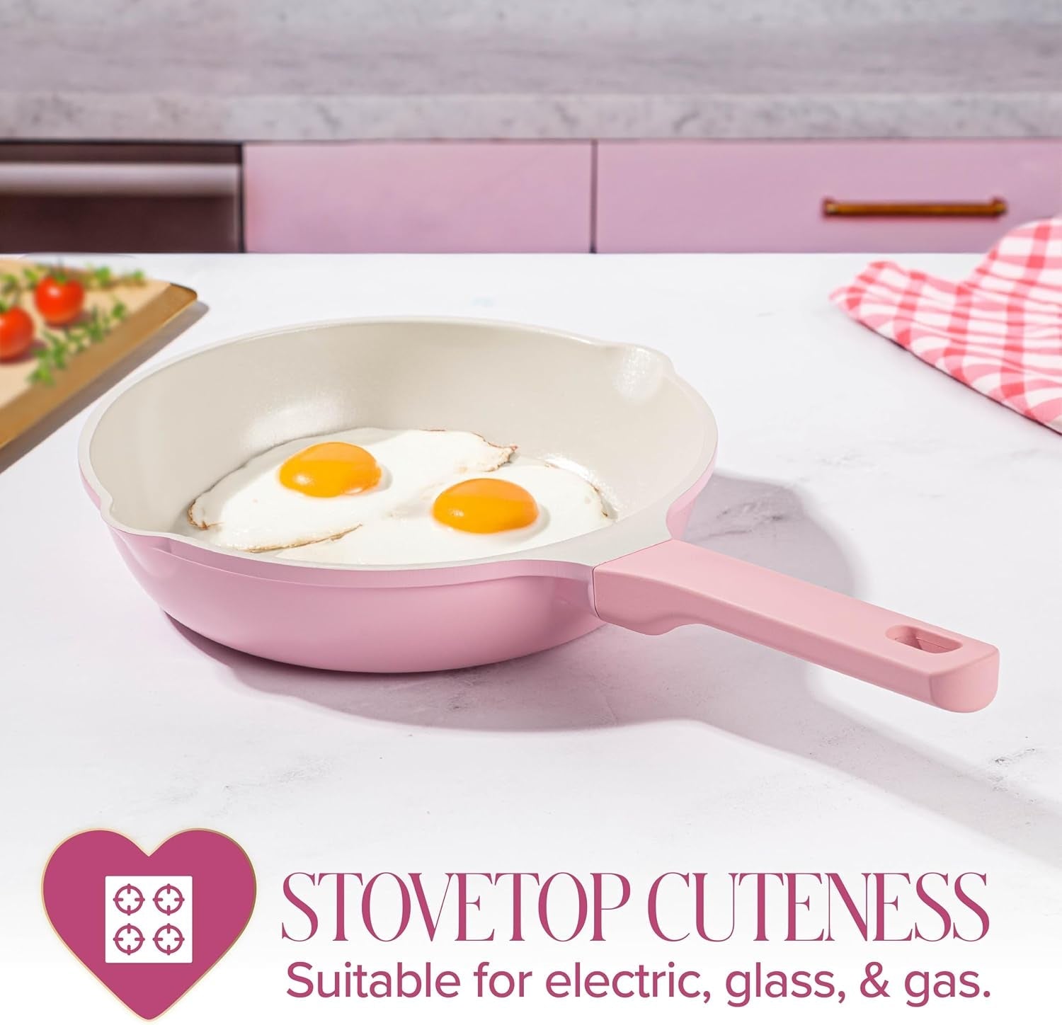 ceramic-cast-aluminum-nonstick-fry-pan-fast-even-heating-with-easy-pour-spouts-comfort-grip-handle-9-5-inch-pink