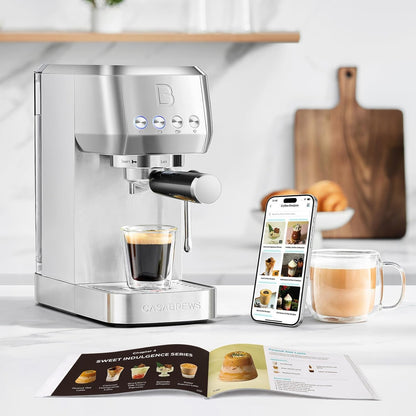 3700 Essential Stainless Steel Espresso Machine with Steam Wand | 20-Bar Italian Pump, Powerful Steam Wand, 43.9Oz Removable Water Tank, Compact Espresso Maker for Home, Cappuccino & Latte8