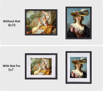 8X10 Black Picture Frame Set of 6, Wall or Tabletop3