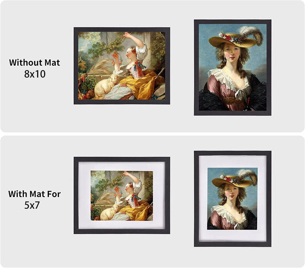 8X10 Black Picture Frame Set of 6, Wall or Tabletop3