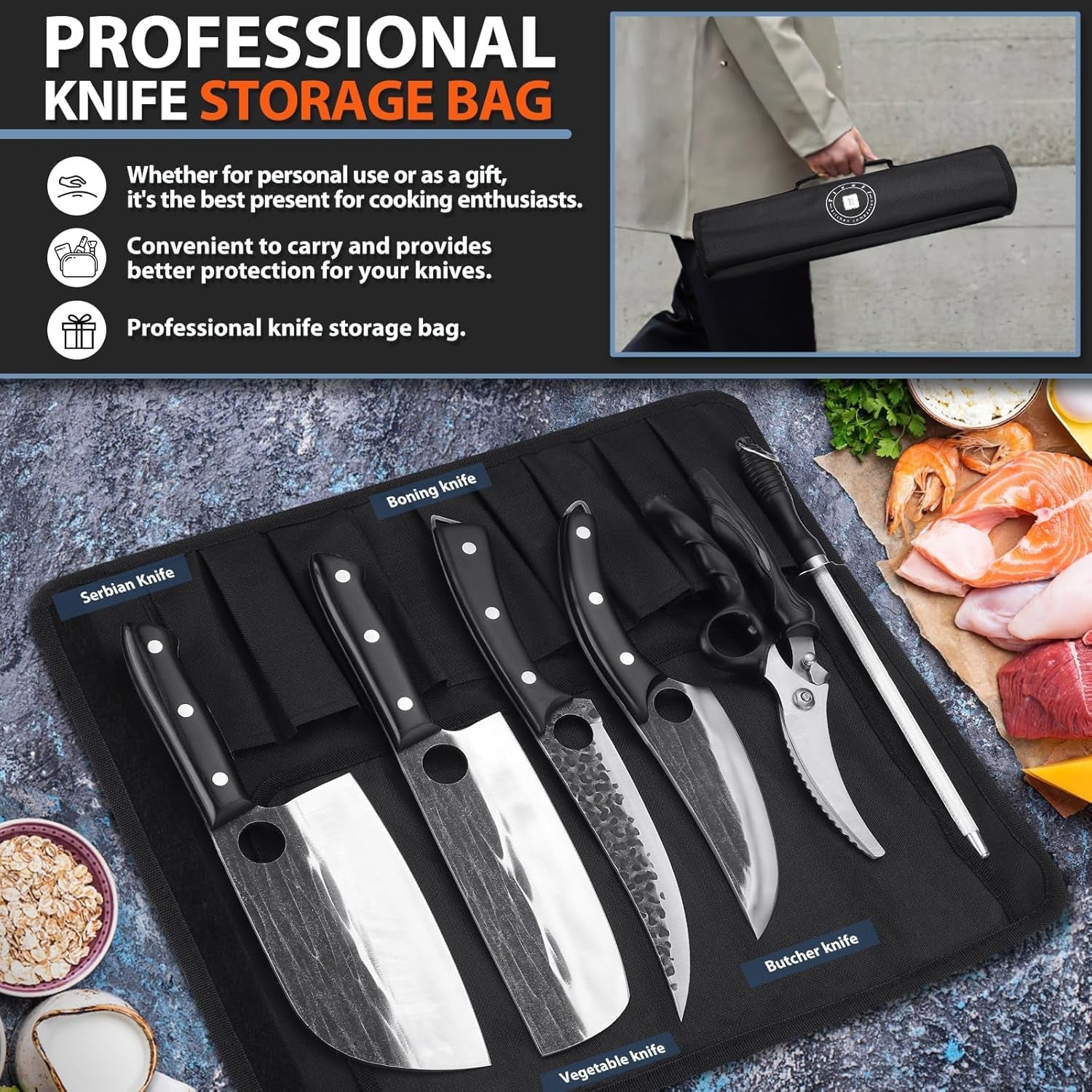 professional-butcher-knife-set-7-pcs-hand-forged-bbq-knife-sets-high-carbon-steel-full-tang-ergonomic-rosewood-handle-non-stick-hammer-texture-gift-box-for-kitchen-outdoor-cooking