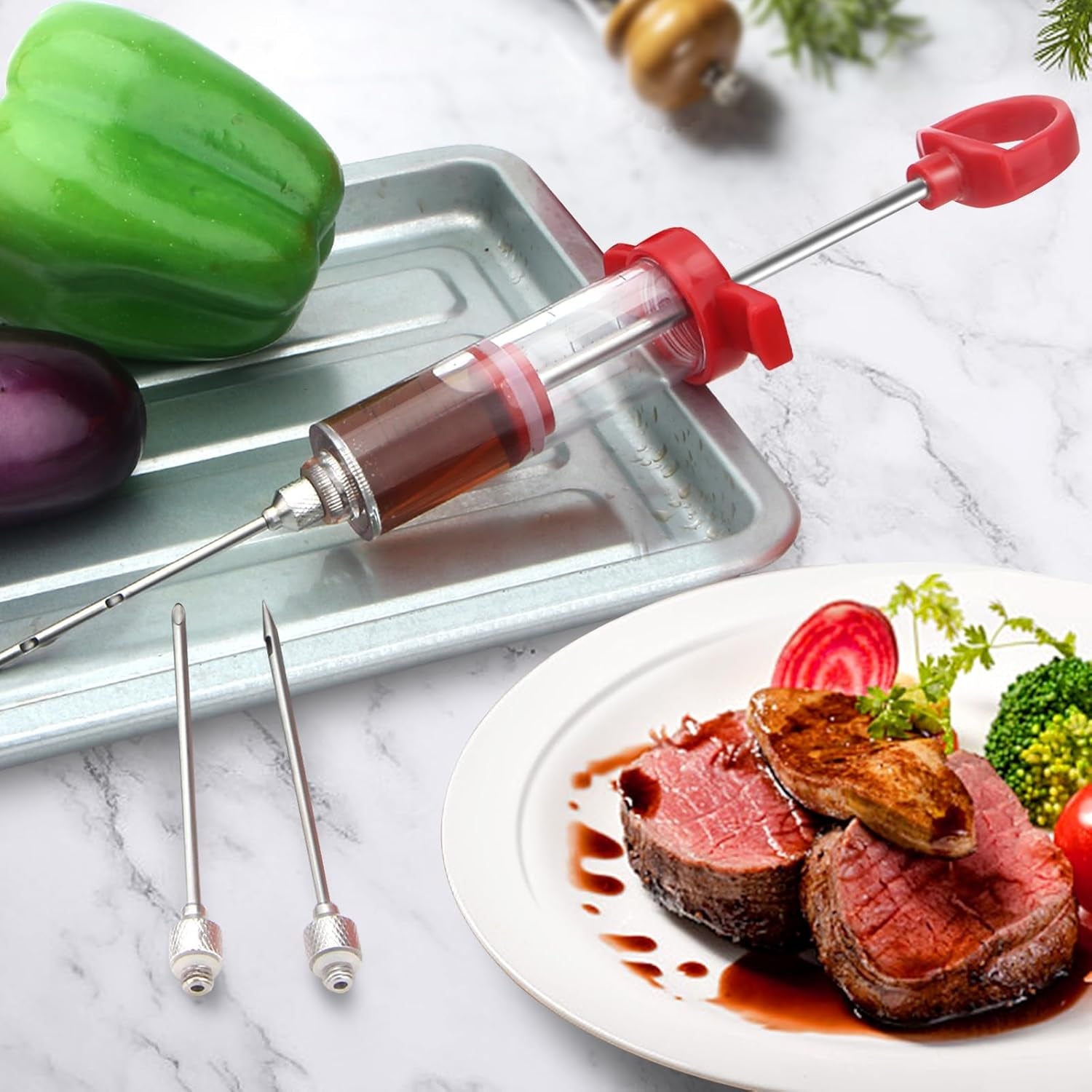 meat-injector-1-oz-plastic-bbq-marinade-injector-kit-turkey-injector-syringe-3-stainless-steel-meat-needles-3-replacement-o-rings-1-cleaning-brush-for-turkey-smoked-bbq-grill