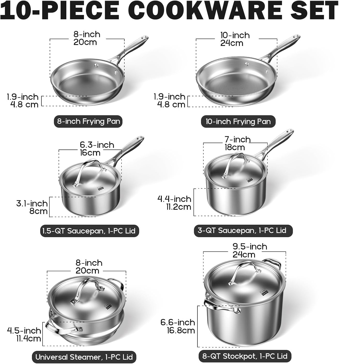 fully-multi-ply-clad-stainless-steel-pot-pan-cookware-set-saucepan-steamer-stockpot-with-lids-fry-pans-fits-induction-electric-gas-cooktops-10-piece