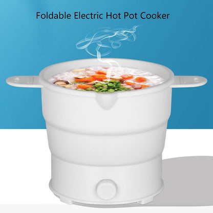 Foldable Electric Cooking Pot, 1.2L Hot Pot Cooking, Folding Electric Travel Pot with Stainless Steel Bottom Household for Camp, Dorm, Multi-Function Ramen Cooker6