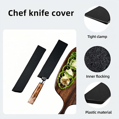 Professional 8-Inch Knife Sheath, Black ABS Plastic with Felt Lining, Waterproof Blade Guard Cover for 7-8 Inch Chef Knives, Kitchen Storage, Travel Protection6