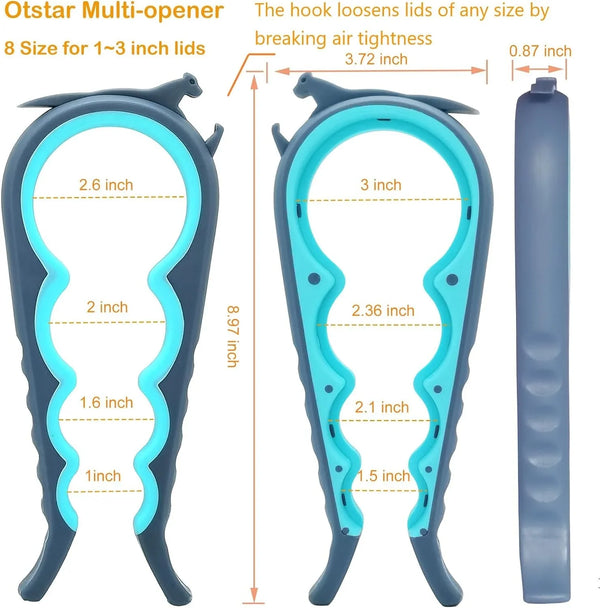 Jar Opener & Bottle Opener for Seniors with Arthritis, Weak Hands | Adjustable Lid Opener Effortlessly Opens Jars, Bottles & Pop-Top Cans, Great for Senior Parents, Grandparents, or Loved Ones2