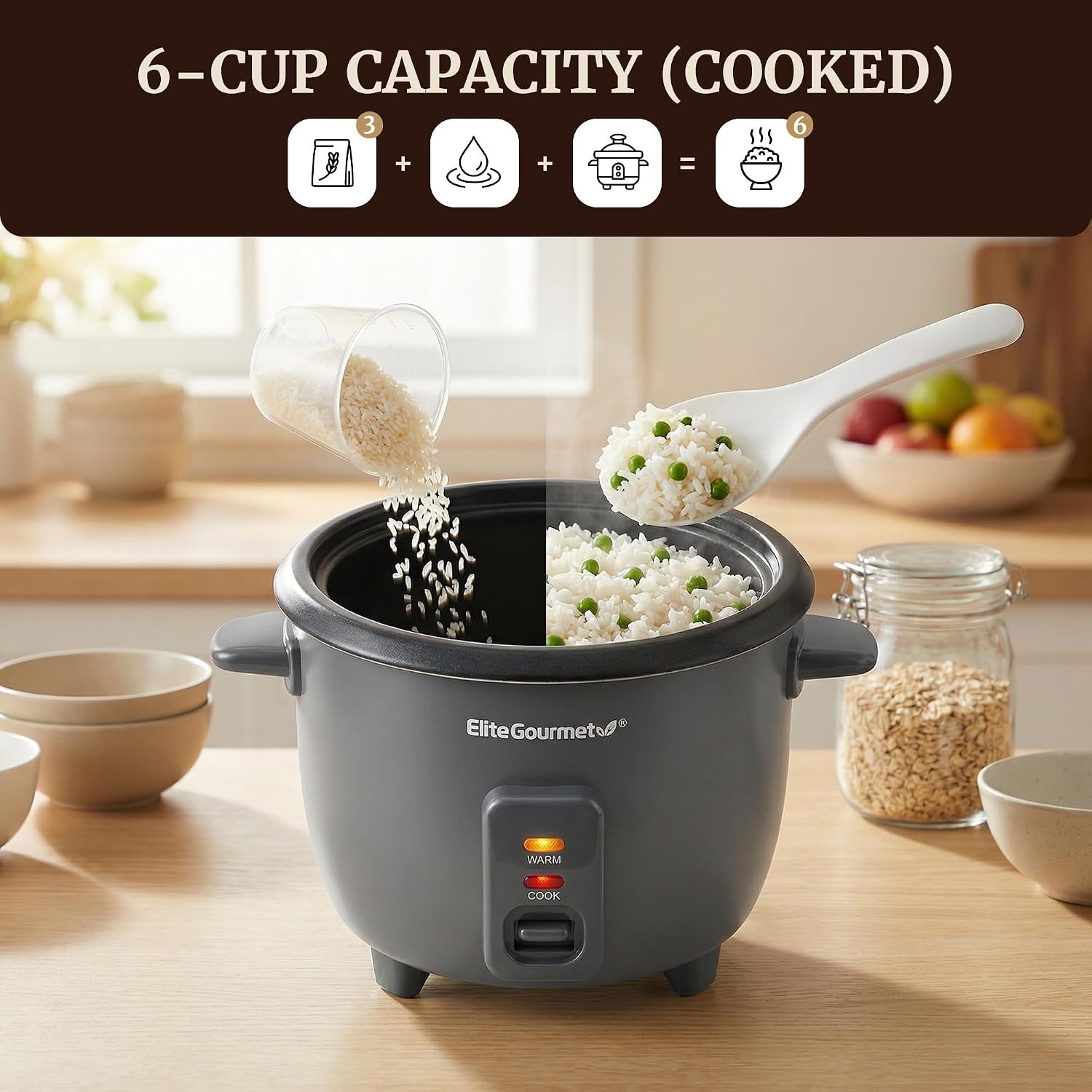erc6gc-ceramic-rice-cooker-pfas-free-non-stick-gray-6-cup-capacity-ceralast-coating-tempered-glass-lid-one-touch-cooking-includes-bpa-free-measuring-cup-and-spatula