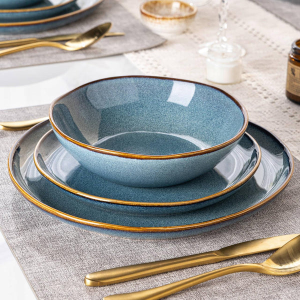 Ceramic Dinnerware Sets for 6, 18Pcs Plates and Bowls Sets Dishes6