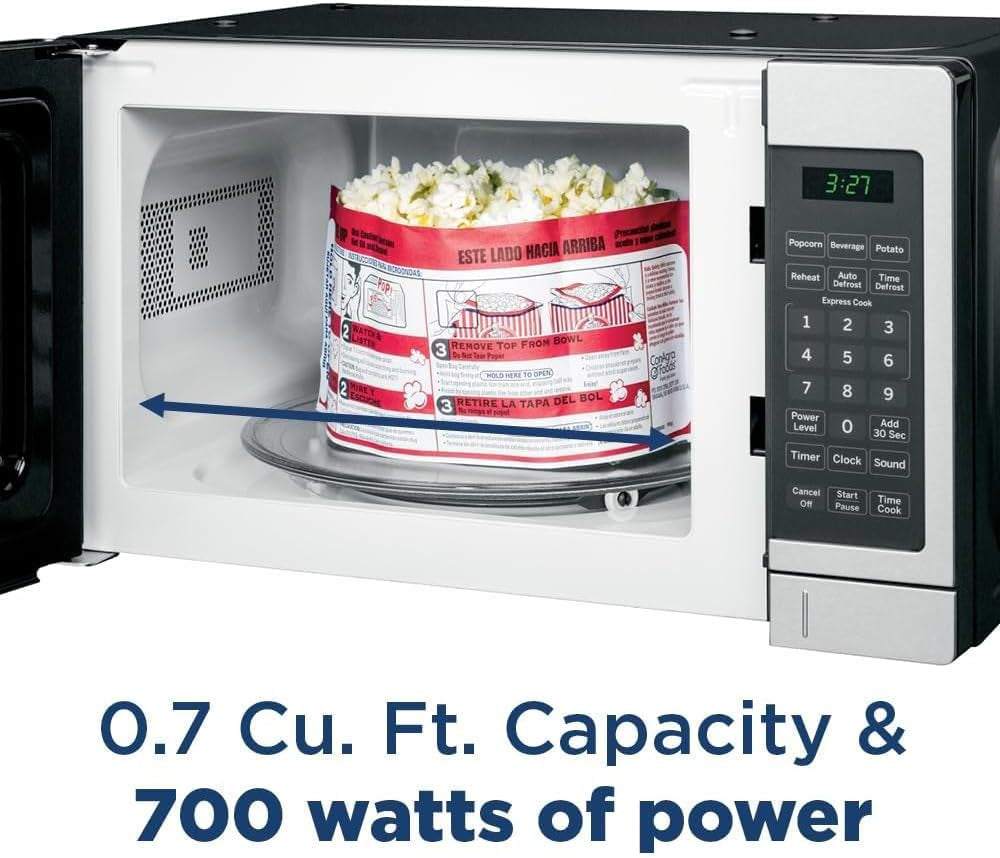 gcst07n1wss-countertop-microwave-oven-700-watt-compact-0-7-cu-ft-stainless-steel-bundle-with-2-yr-cps-enhanced-protection-pack-and-deco-chef-pair-of-red-heat-resistant-oven-mitt