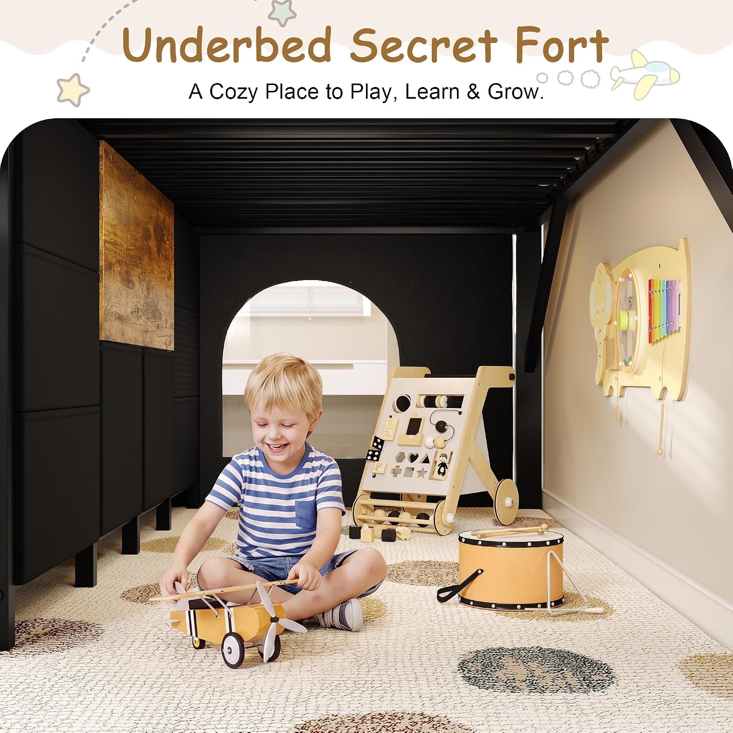 low-loft-bed-twin-size-with-8-storage-drawers-twin-loft-bed-with-bookcase-metal-kids-loft-bed-with-13-h-safety-guardrail-under-bed-play-space-and-play-curtain-for-kids-rustic-brown