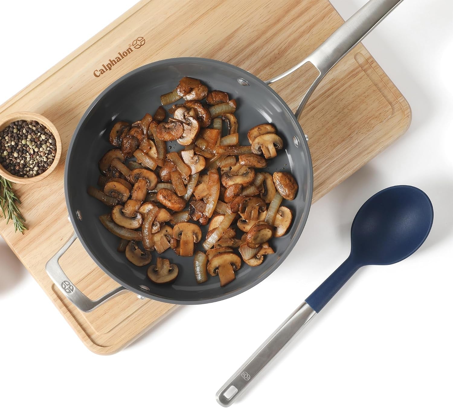 calphalon-prime-7-piece-silicone-and-teak-wood-kitchen-tool-set-stainless-steel-kitchen-utensil-set-kitchen-spoon-and-spatula-set-heat-resistant-non-slip-kitchen-gadgets-set-navy-blue