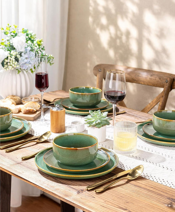 Dinnerware Sets for 4, Ceramic Plates and Bowls Sets (12 Piece)7