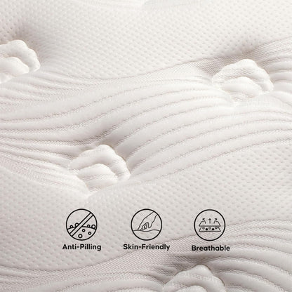 Queen Mattress, Mattress Queen Size in a Box, Queen Size Mattress 12 Inch Medium Firm Colchones Queen with Individually Pocket Coils Springs, Motion Isolation, Edge Support3