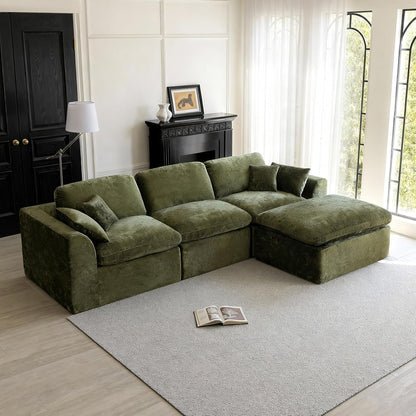 Cloud Sectional Couch for Living Room, Modern L-Shape Sofa with Back Cushion, Oversized Convertible Deep Chenille Seater Modular Couches1