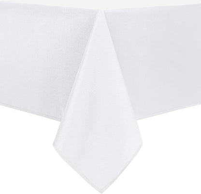 Rectangle Tablecloth - 70 X 108 Inch - Waterproof Stain and Wrinkle Resistant Washable Table Cloth, Decorative Fabric Table Cover for Kitchen Dining Room Party and Outdoor Use, White7