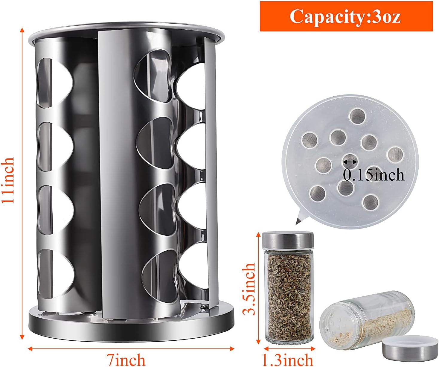 revolving-countertop-spice-rack-stainless-steel-seasoning-storage-organization-spice-carousel-tower-for-kitchen-set-of-16-jars-16jars