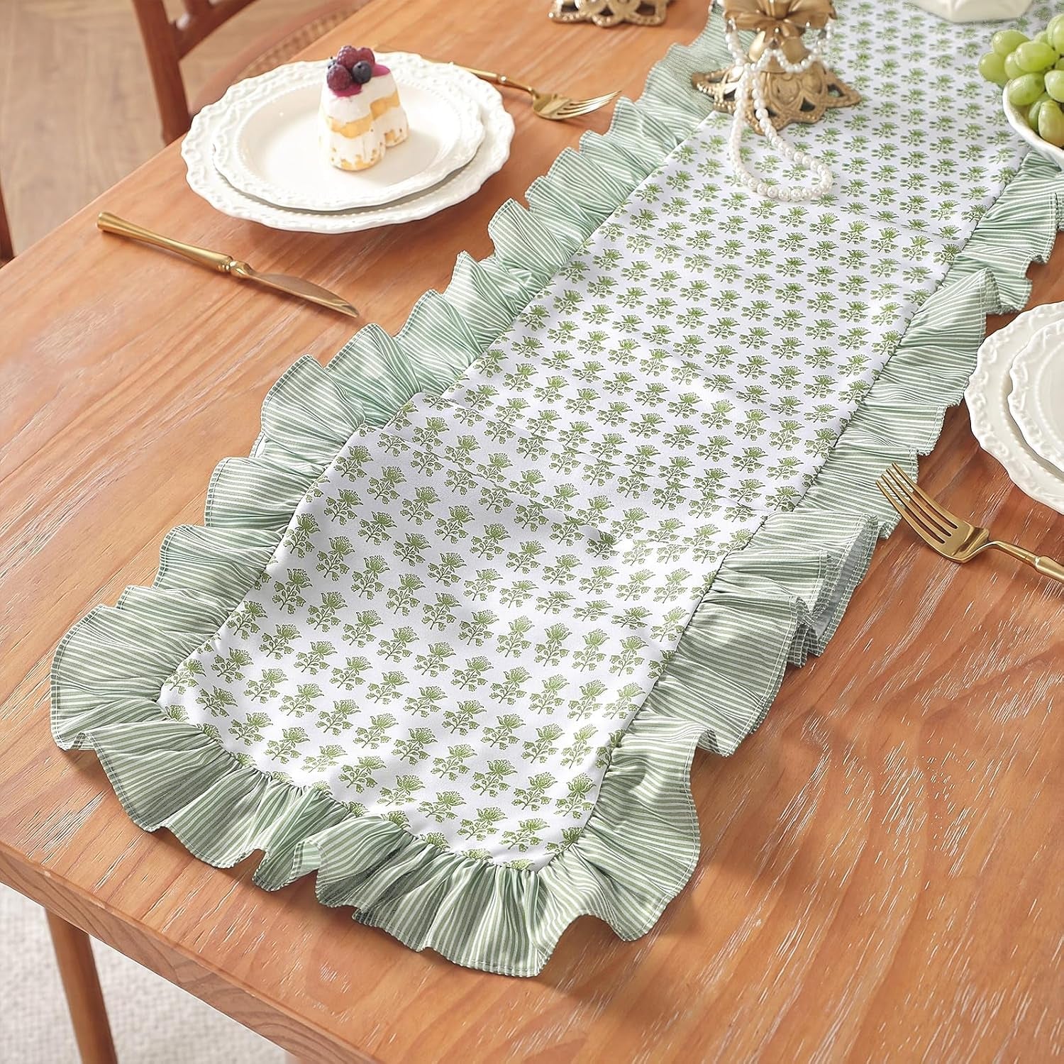 14-x-72-inch-sage-green-floral-ruffle-table-runner-farmhouse