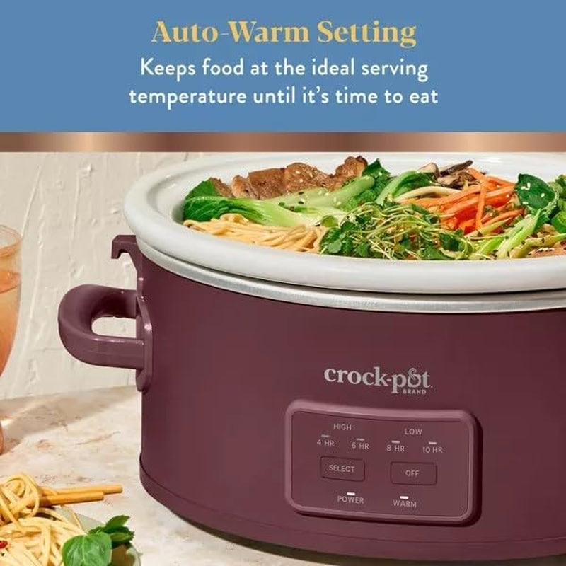 crock-pot-6qt-cook-carry-programmable-slow-cooker-ceramic-lambrusco-red-3-settings-dishwasher-safe-parts-210w-zazoprime