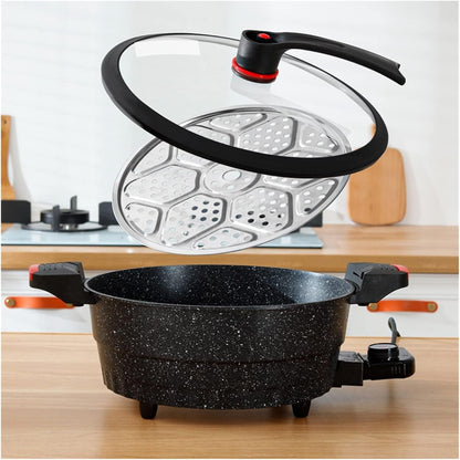 7L Capacity Micro Pressure Cooker Instant Heatint Electric Cooking Pot Household Non-Stick Maifan Stone Hotpot Boiler Steamer1