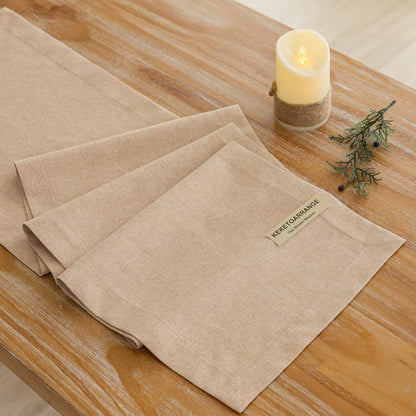 Deep Beige Rustic Table Runner 72 Inches Dining Table Decors6